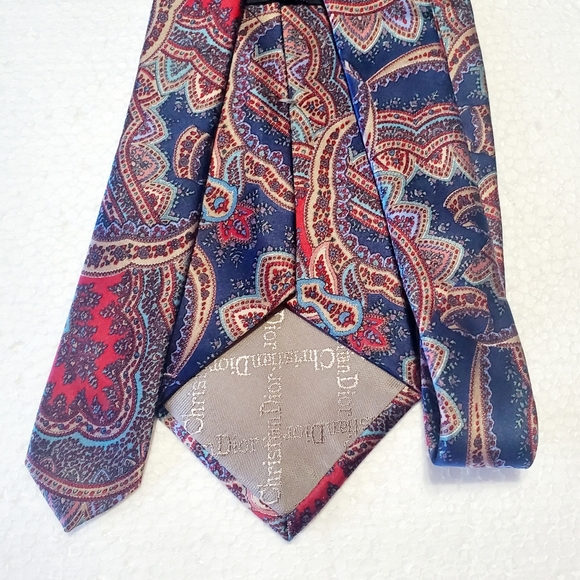 Dior Accessories Vintage Christian Dior All Silk Blue Tie Wpl 25